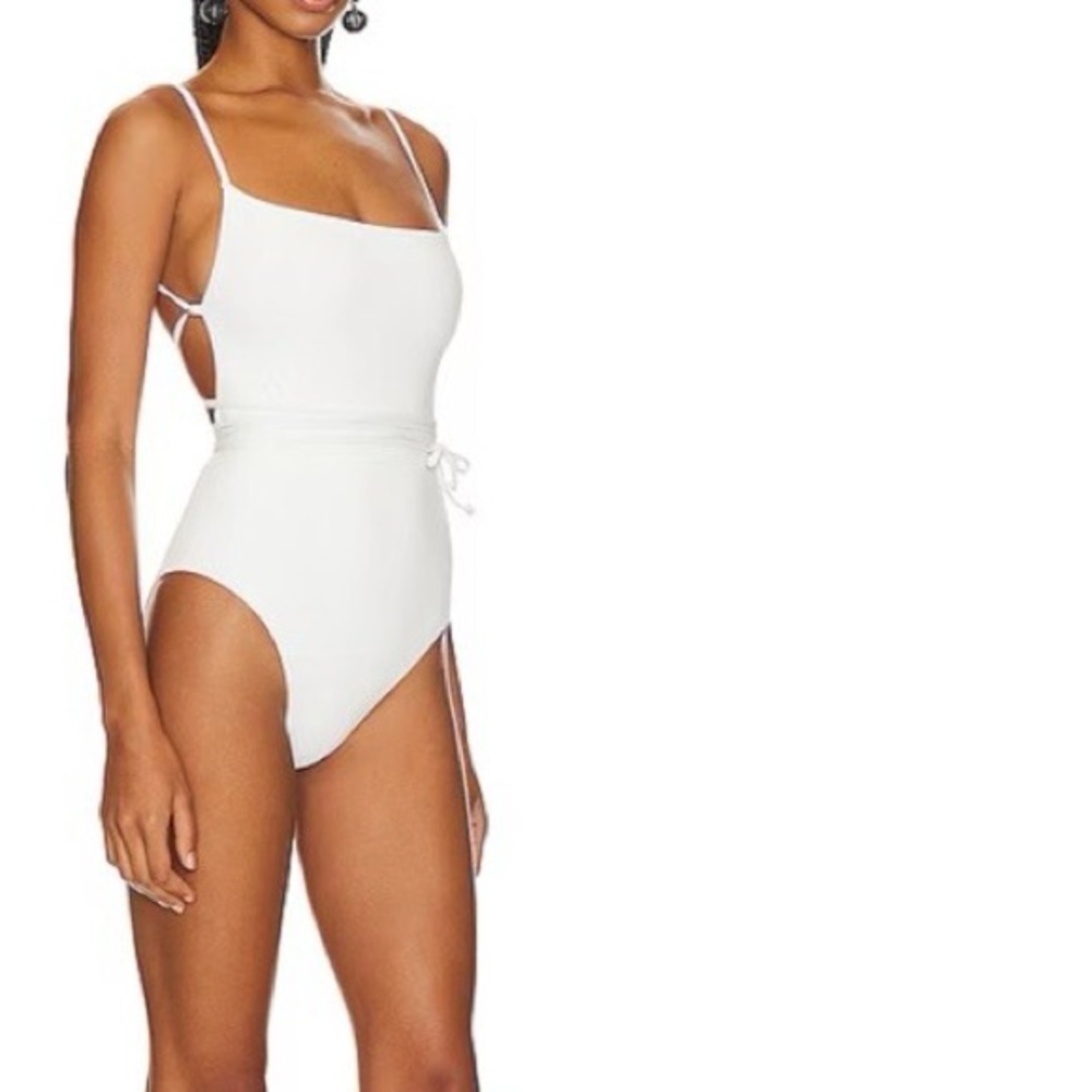 Anemone The KM Tie One Piece swimsuit in off white